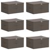 vidaXL Caja de Almacenamiento 6 pcs Gris 43 x 34 x 23 cm