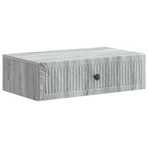 vidaXL Mesa Lateral Montada en la Pared Gris Sonoma 59 x 34,5 x 17 cm