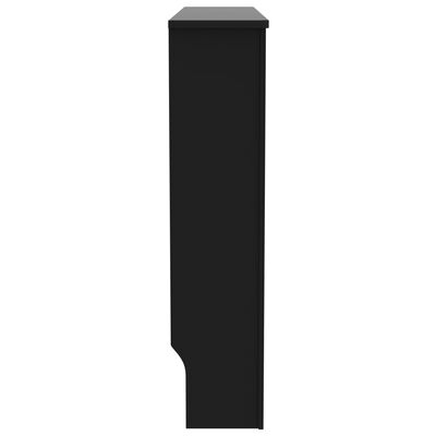 vidaXL Cubierta para radiador MDF negro 112x19x81,5 cm