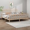vidaXL Estructura de cama sin colch&oacute;n madera maciza de pino 200x200 cm