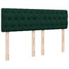 vidaXL Cama box spring con colch&oacute;n terciopelo verde oscuro 140x200 cm