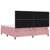 vidaXL Cama tipo Box Spring con colch&oacute;n Rosa 200 x 200 cm tela