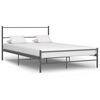 vidaXL Estructura cama con cabecero sin colch&oacute;n metal gris 160x200 cm