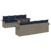 vidaXL Conjunto de sof&aacute; de jard&iacute;n 9 uds. Gris