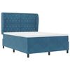 vidaXL Cama tipo Box Spring Azul Oscuro 200 x 140 cm Poli&eacute;ster