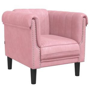 vidaXL Sill&oacute;n de terciopelo rosa