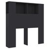 vidaXL Mueble cabecero negro 100x18,5x102,5 cm
