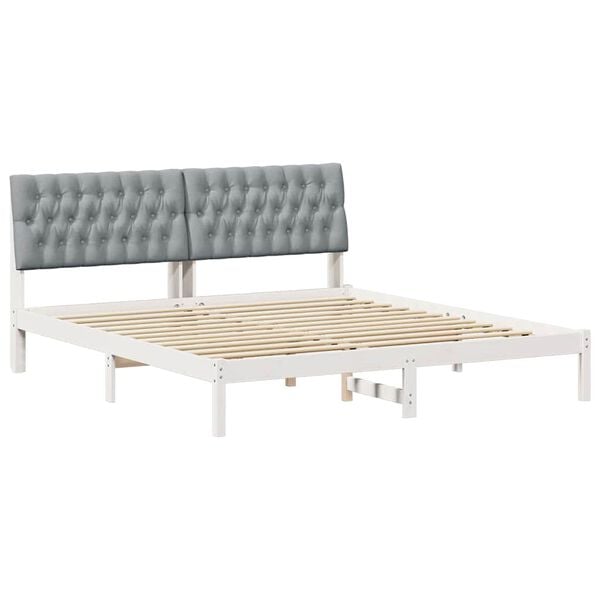 vidaXL Estructura de Cama con Cabecera Tapizada 180 x 200 cm