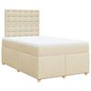 vidaXL Cama box spring con colch&oacute;n tela color crema 120x190 cm