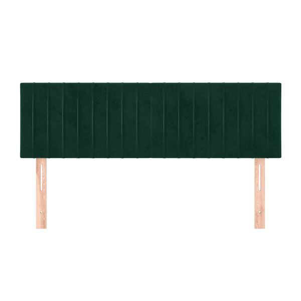 vidaXL Cabeceros 2 unidades terciopelo verde oscuro 72x5x78/88 cm