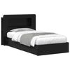 vidaXL Estructura de cama con almacenamiento Negro 75 x 190 cm