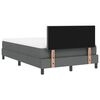 vidaXL Cama tipo Box Spring con colch&oacute;n Gris oscuro 120 x 190 cm tela