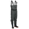 vidaXL Vadeador de pecho con botas y cintur&oacute;n verde oscuro talla 43