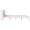 vidaXL Estructura de cama sin colch&oacute;n madera de pino blanca 150x200 cm