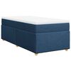 vidaXL Cama box spring con colch&oacute;n tela azul 100x200 cm