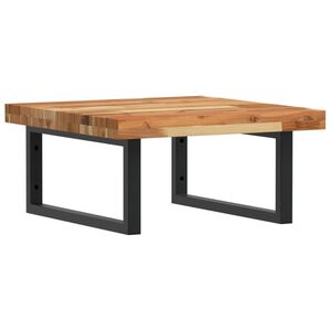 vidaXL Estante de lavabo de pared acero y madera maciza de acacia