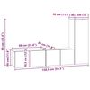 vidaXL Conjunto de mueble de TV 3 pcs Roble artesanal