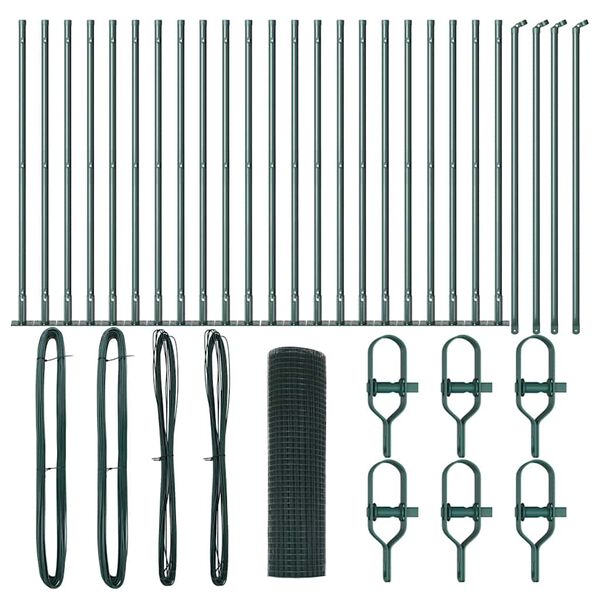 vidaXL Poste de Valla Verde 50 x 0,6 m (malla de 12 x 12 mm)