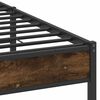 vidaXL Estructura de cama sin colch&oacute;n madera roble ahumado 140x190 cm