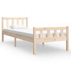 vidaXL Estructura de cama individual sin colch&oacute;n madera maciza