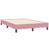 vidaXL Cama box spring con colch&oacute;n terciopelo rosa 120x210 cm