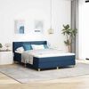 vidaXL Cama tipo Box Spring con colch&oacute;n Azul 200 x 140 cm Poli&eacute;ster