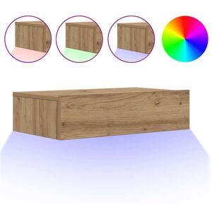 vidaXL Mueble de TV con luces LED roble artisan 60x35x15,5 cm