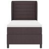 vidaXL Cama tipo Box Spring con colch&oacute;n Marr&oacute;n oscuro 90 x 190 cm tela