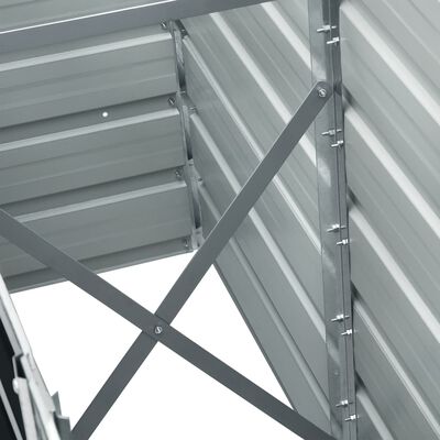 vidaXL Arriate de acero galvanizado gris antracita 240x40x45 cm