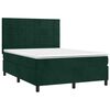 vidaXL Cama box spring con colch&oacute;n terciopelo verde oscuro 140x190 cm