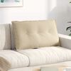 vidaXL Cojín de Espalda Crema 80 x 50 cm Tela de microfibra