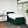 vidaXL Cama box spring con colch&oacute;n terciopelo verde oscuro 100x200 cm