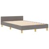 vidaXL Estructura de cama con cabecera Taup&eacute; 120 x 200 cm tela