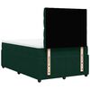 vidaXL Cama box spring con colch&oacute;n terciopelo verde oscuro 120x190 cm