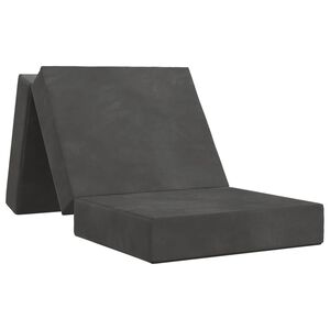 vidaXL Sof&aacute; Cama Plegable 75 x 67 x 45 cm Gris oscuro