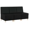 vidaXL Unidad de Sof&aacute; Modular sin Brazos 3 uds. Negro Cuero sint&eacute;tico