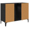 vidaXL Mueble de lavabo con estante Roble Negro 80 x 33 x 60 cm