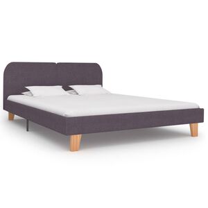vidaXL Estructura de cama sin colch&oacute;n tela gris taupe 180x200 cm