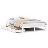 vidaXL Estructura de cama con cajones madera de pino blanca 150x200cm