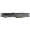 vidaXL Set de muebles de jard&iacute;n 12 pzas y cojines rat&aacute;n sint&eacute;tico gris