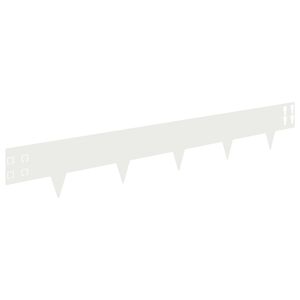 vidaXL Borde de C&eacute;sped 50 uds. 100 x 15 cm Acero Blanco