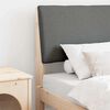 vidaXL Cabecero tapizado Gris oscuro 75 cm Madera de pino macizo