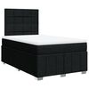 vidaXL Cama box spring con colch&oacute;n tela negro 120x190 cm