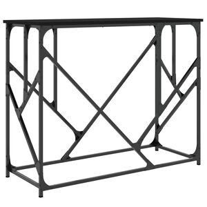 vidaXL Mesa consola madera de ingenier&iacute;a negra 100x40x80 cm