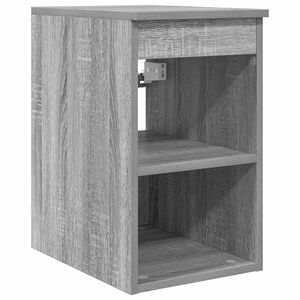 vidaXL Gabinete de ba&ntilde;o intermedio Sonoma gris 30 x 35 x 50 cm