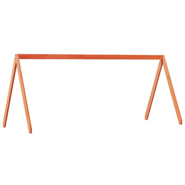 vidaXL Techo de cama infantil madera maciza pino marrón 209x95,5x88 cm