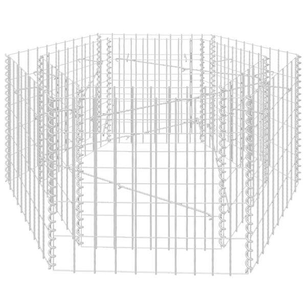 vidaXL Arriate hexagonal de gaviones 100x90x50 cm