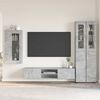 vidaXL Conjunto de mueble de TV con caj&oacute;n FLORIN Gris Concreto