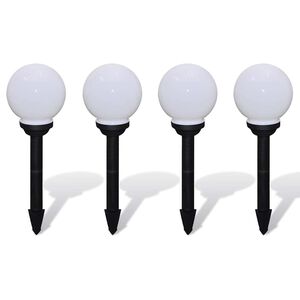 vidaXL L&aacute;mparas de camino de jard&iacute;n 4 uds LED 15 cm con pincho