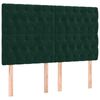 vidaXL Estructura cama sin colch&oacute;n terciopelo verde oscuro 160x200 cm
